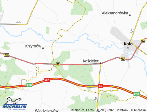 MICHELIN Trzęśniew Mały map - ViaMichelin