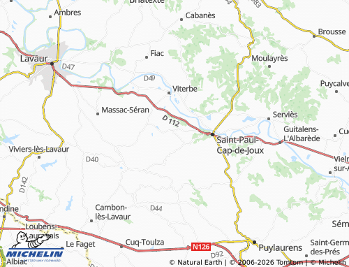 Carte MICHELIN Teyssode - ViaMichelin