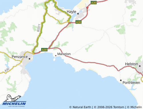MICHELIN Goldsithney map - ViaMichelin