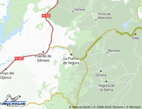 Carte MICHELIN La Puerta de Segura - ViaMichelin