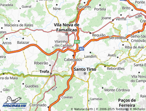 MICHELIN Cabeçudos map - ViaMichelin