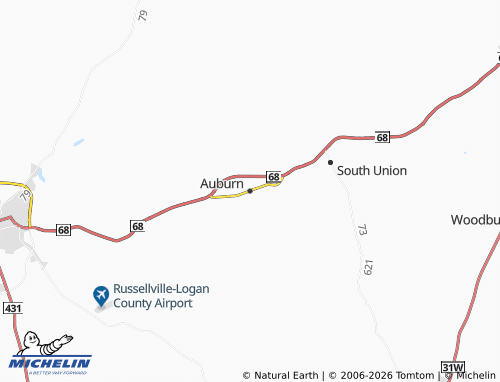 Kaart MICHELIN Auburn - ViaMichelin