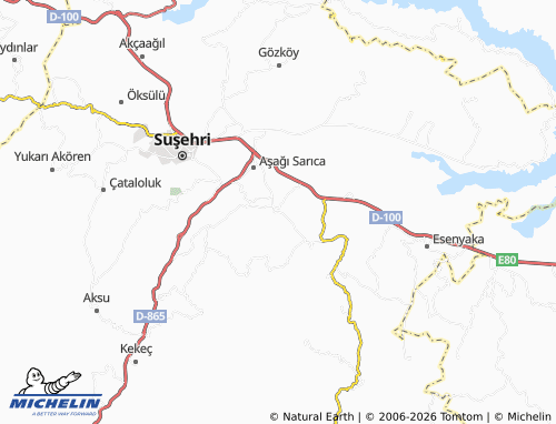 MICHELIN Yeşilyayla map - ViaMichelin