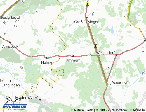 MICHELIN Ummern map - ViaMichelin