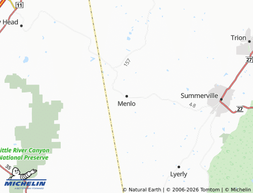 Mapa MICHELIN Menlo - ViaMichelin
