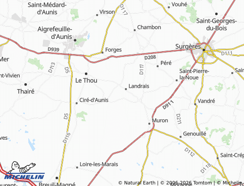 Mapa MICHELIN Toucherit - ViaMichelin