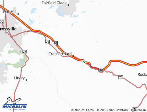 Mapa MICHELIN Crab Orchard - ViaMichelin