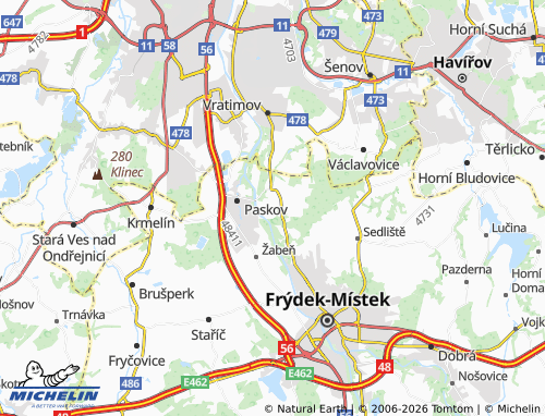 Mapa MICHELIN Řepiště - ViaMichelin