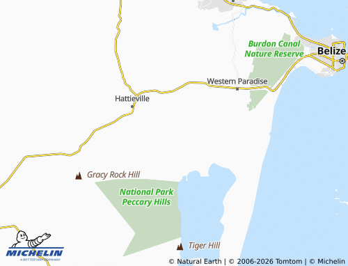 MICHELIN-Landkarte Freetown Sibun - ViaMichelin