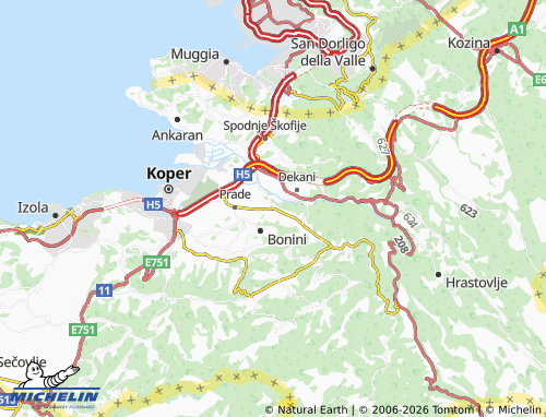 Carte MICHELIN Pobegi - ViaMichelin