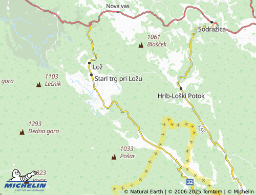 MICHELIN Dolenje Poljane map - ViaMichelin
