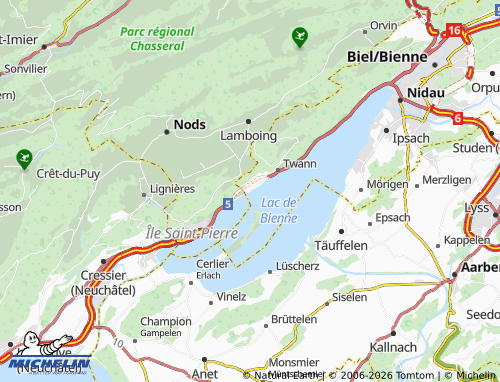 MICHELIN Ligerz map - ViaMichelin