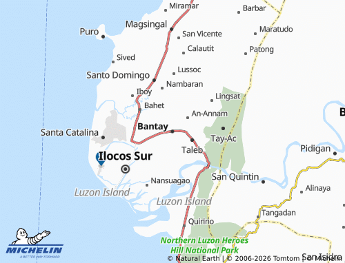 MICHELIN Bantay map - ViaMichelin