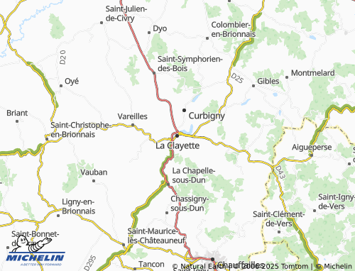 MICHELIN La Clayette map - ViaMichelin