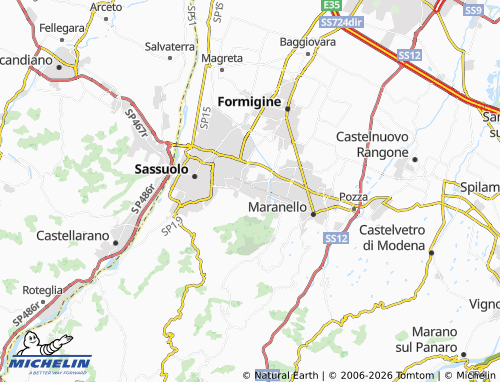 MICHELIN-Landkarte Fiorano Modenese - ViaMichelin