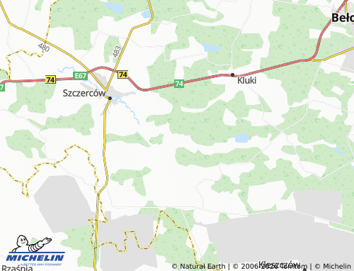 MICHELIN-Landkarte Żar - ViaMichelin