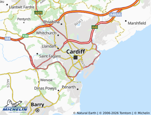 Mappa MICHELIN Cardiff - ViaMichelin
