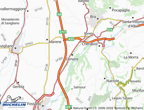 Mappa MICHELIN Cervere - ViaMichelin