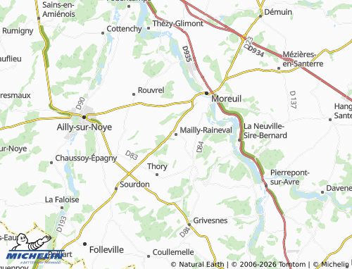 Mappa MICHELIN Mailly-Raineval - ViaMichelin