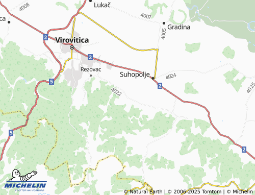 MICHELIN Borova map - ViaMichelin