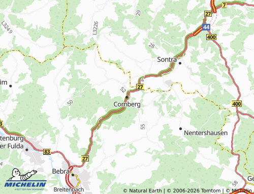 MICHELIN Cornberg map - ViaMichelin