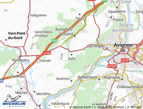 MICHELIN Saze map - ViaMichelin