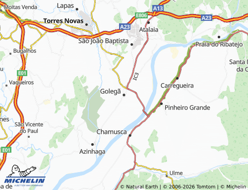 Mapa MICHELIN Golegã - ViaMichelin