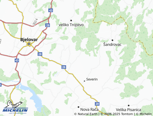 MICHELIN Ciglena map - ViaMichelin