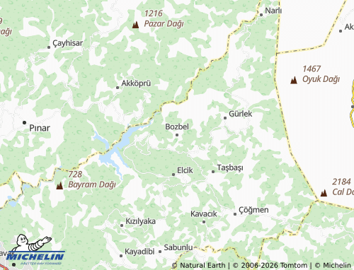 MICHELIN Bozbel map - ViaMichelin