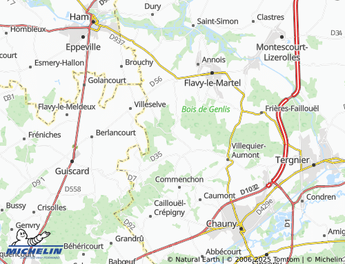 Carte MICHELIN La Neuville-en-Beine - ViaMichelin