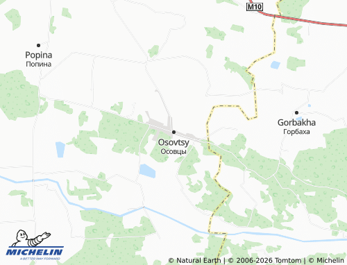 Carte MICHELIN Osovtsy - ViaMichelin
