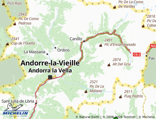 MICHELIN Encamp map - ViaMichelin