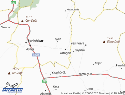 Mappa MICHELIN Yüreğil - ViaMichelin