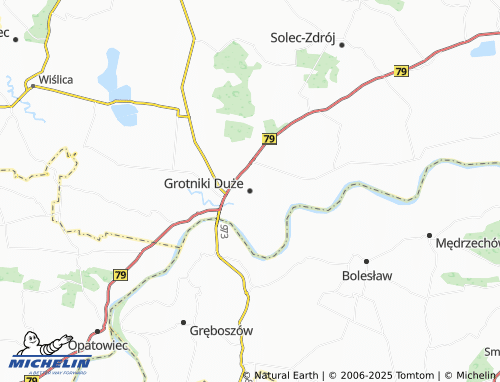 MICHELIN Grotniki Duże map - ViaMichelin