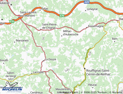 MICHELIN Saint-Geyrac map - ViaMichelin