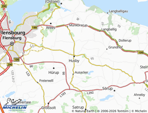MICHELIN Husby map - ViaMichelin