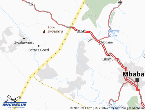 MICHELIN Langeni map - ViaMichelin