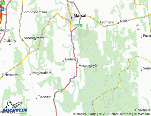 Mapa MICHELIN Kelevíz - ViaMichelin