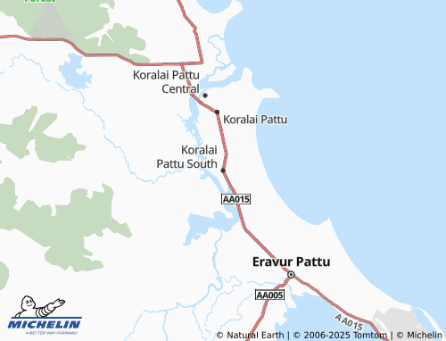 Carte MICHELIN Koralai Pattu South - ViaMichelin