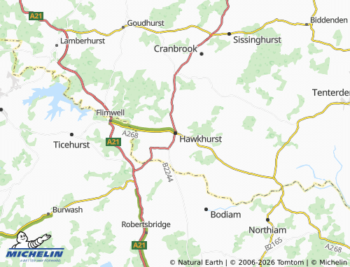 Carte MICHELIN Hawkhurst - ViaMichelin