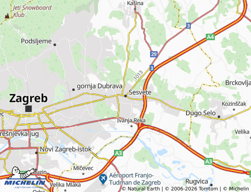 Mappa MICHELIN Sesvete - ViaMichelin