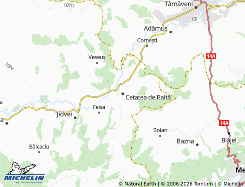 MICHELIN Cetatea de Baltă map - ViaMichelin