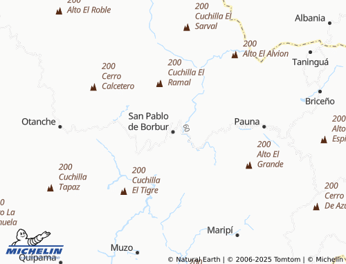 MICHELIN San Pablo de Borbur map - ViaMichelin