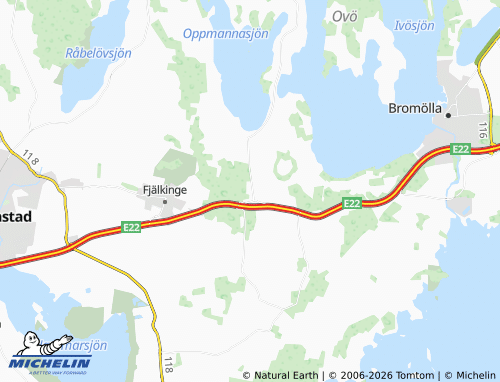 Mapa MICHELIN Bäckaskog - ViaMichelin