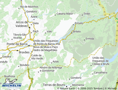 Mappa MICHELIN União das Freguesias de Vila Chã (São João Baptista e Santiago) - ViaMichelin
