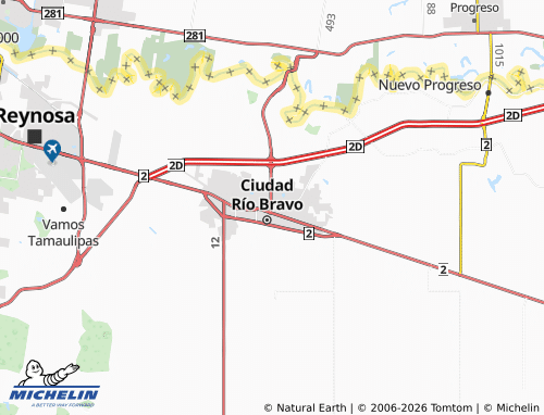 MICHELIN Río Bravo 3 map - ViaMichelin