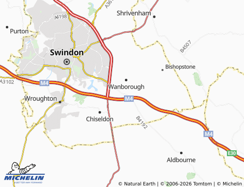 Carte MICHELIN Liddington - ViaMichelin