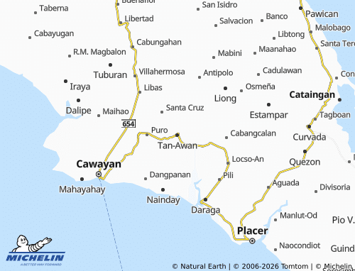 MICHELIN Tan-Awan map - ViaMichelin