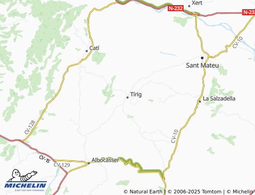 MICHELIN Tírig map - ViaMichelin
