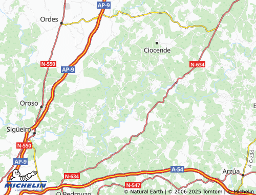 MICHELIN Pasarelos (San Román) map - ViaMichelin